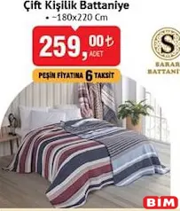 SARAR ÇİFT KİŞİLİK BATTANİYE